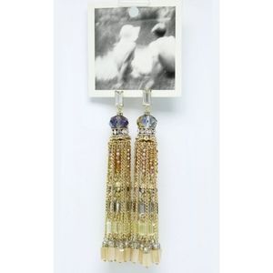 Anthropologie beaded drop tasseled earrings